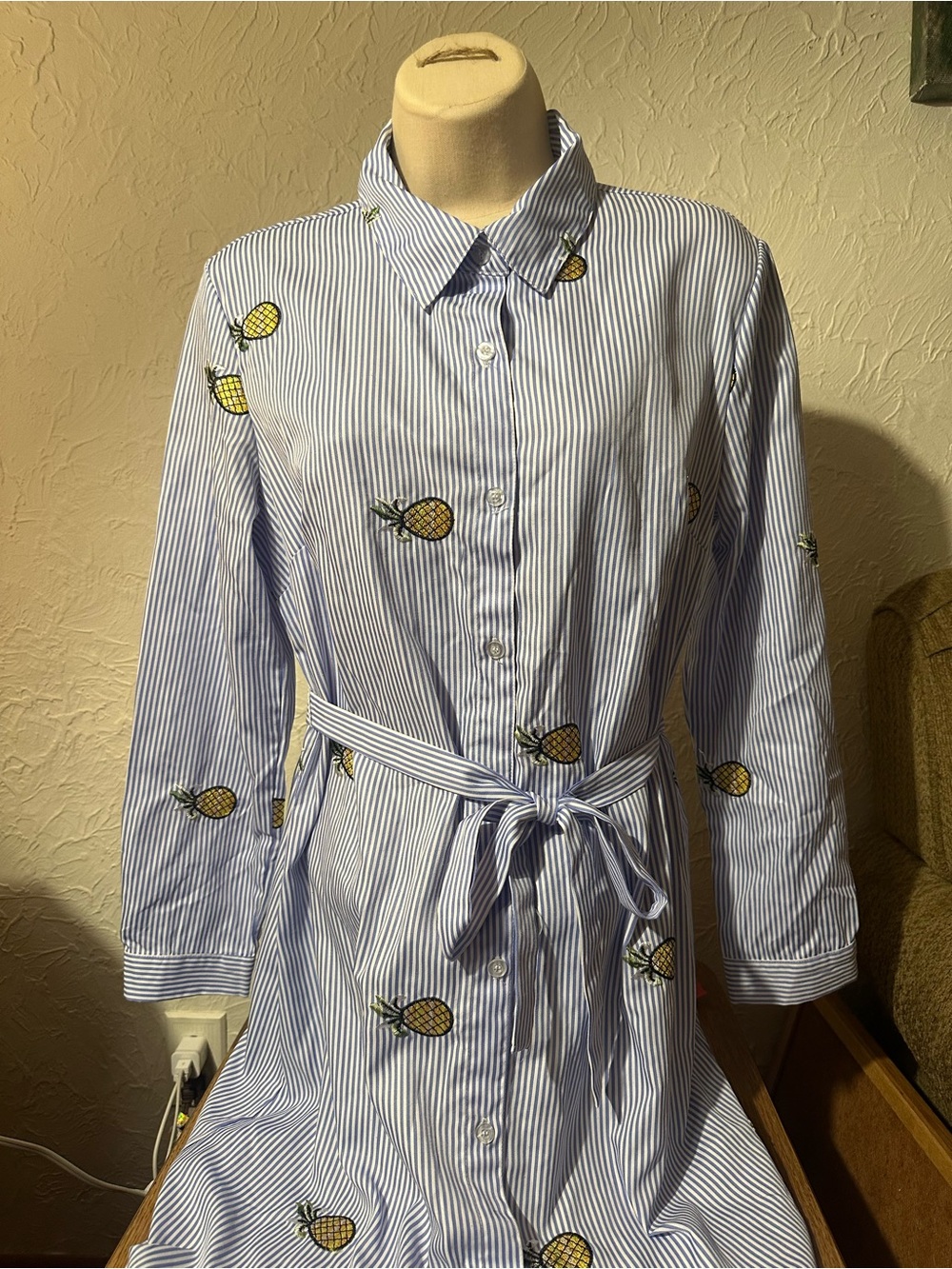 Rebellion Blue & White Striped Dress